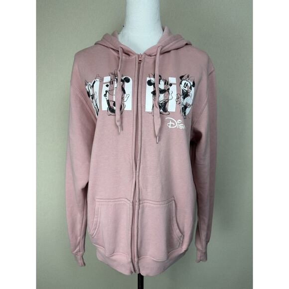 Disney Minnie Mouse Classic Zip-Up Hoodie Pink Size XL - Picture 1 of 15